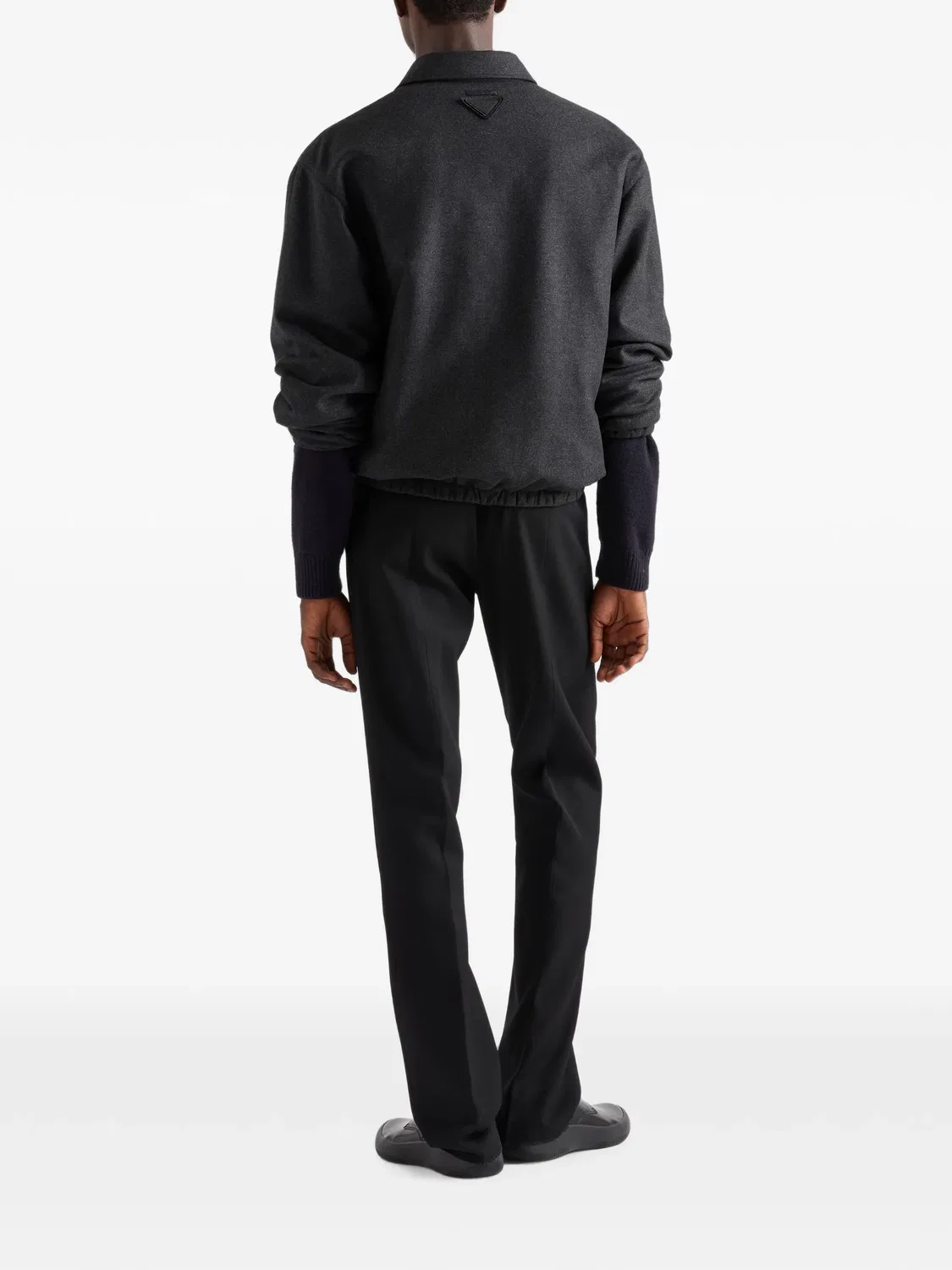 Prada Блузон Re-Wool серый — фото 4