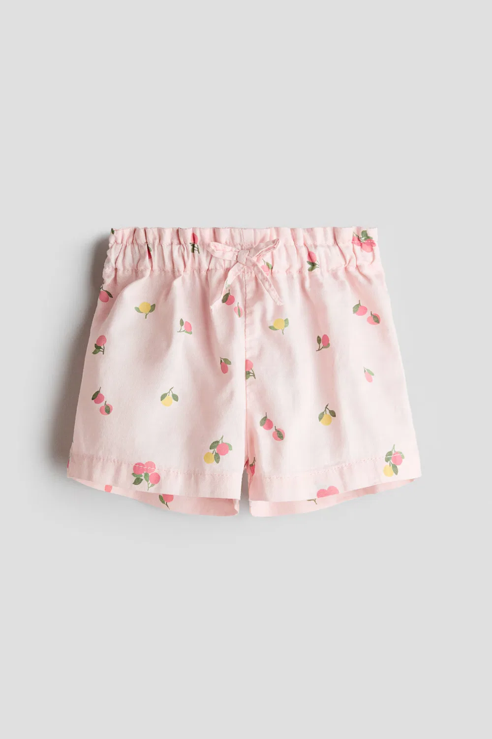 Шорты с поясом, напоминающим бумажный пакет H&M, Hellrosa/Früchte