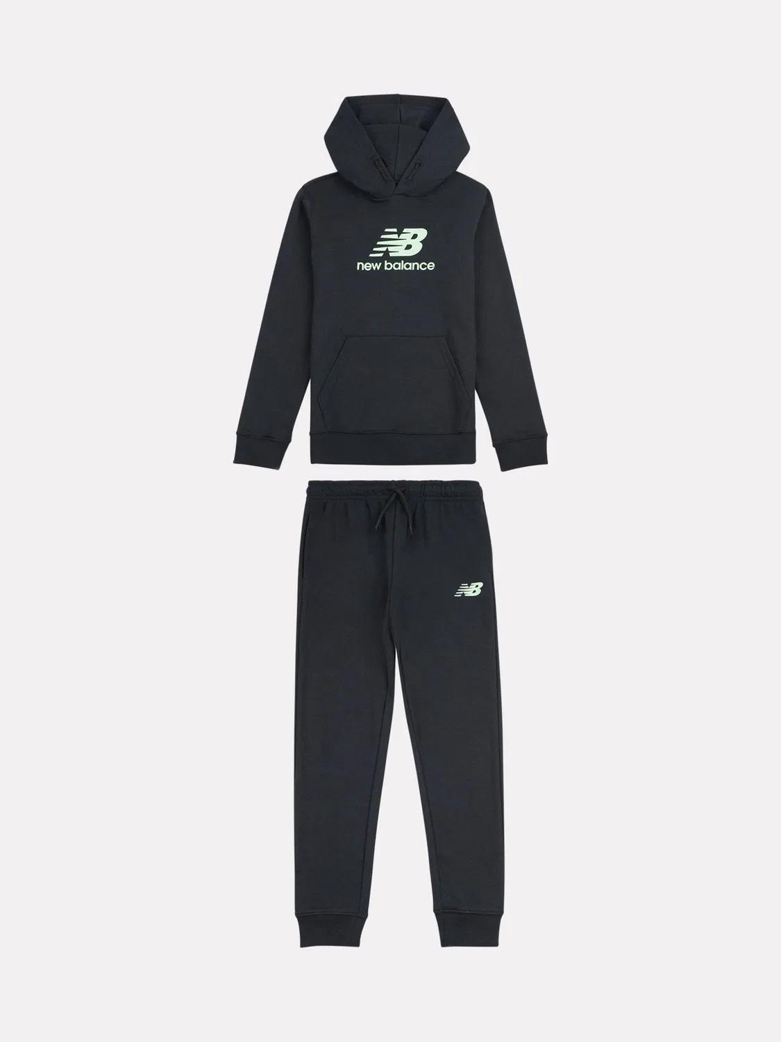 Спортивный костюм New Balance Black Stacked Logo, черный