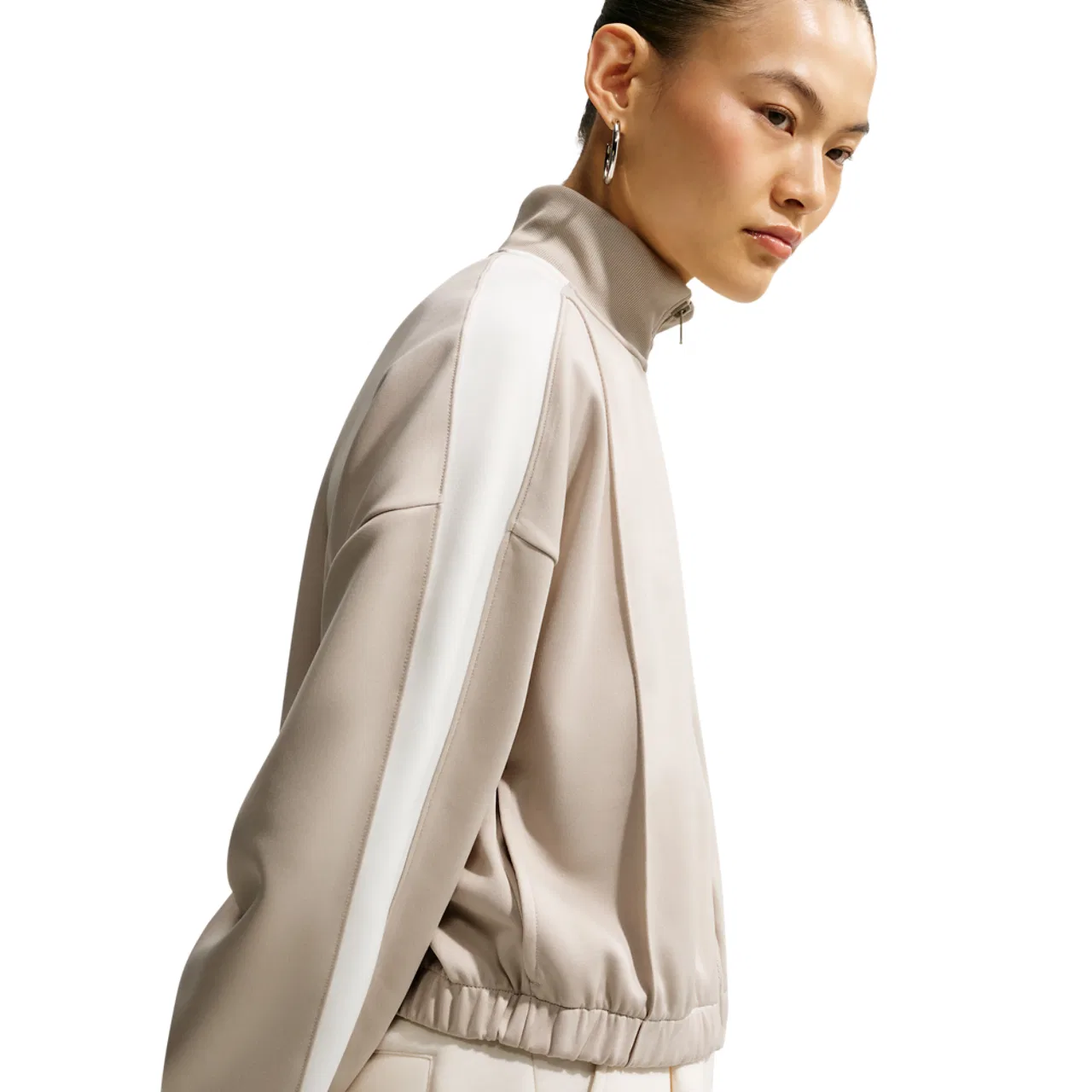 Женская куртка с принтом Nike NSW Track Jacket Nike, Sail/Sail/Cream Ii — фото 3