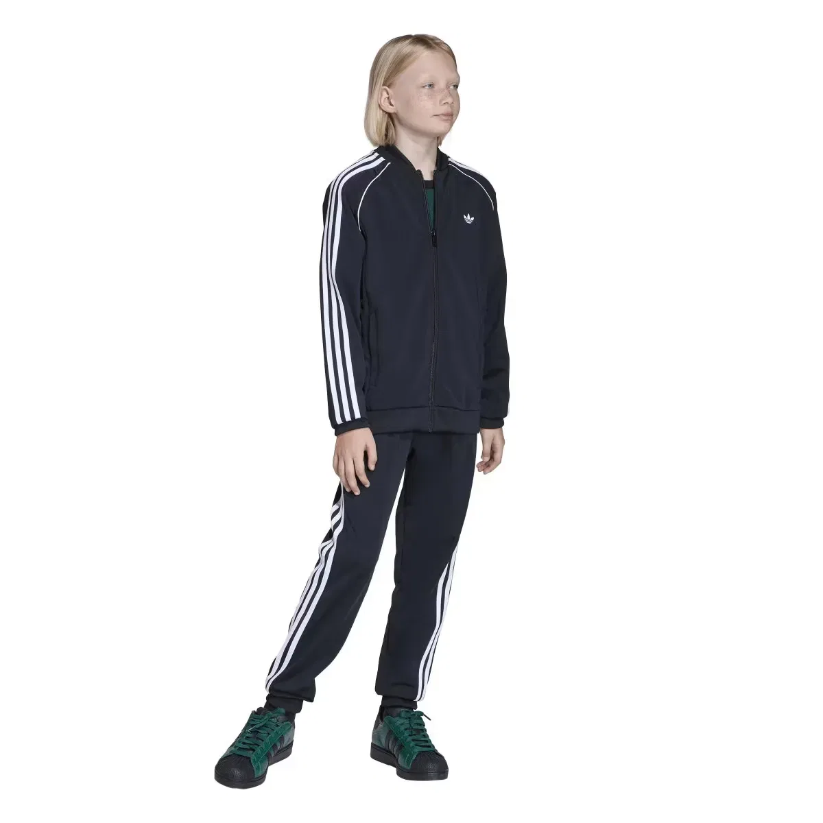 Детские спортивные штаны из полиэстера Adicolor adidas Originals, Черный — фото 4