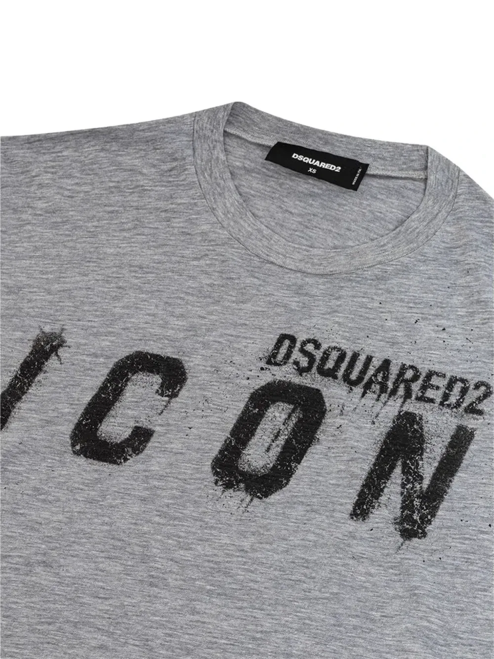 Футболка с состаренным принтом Icon DSQUARED2, серый — фото 3