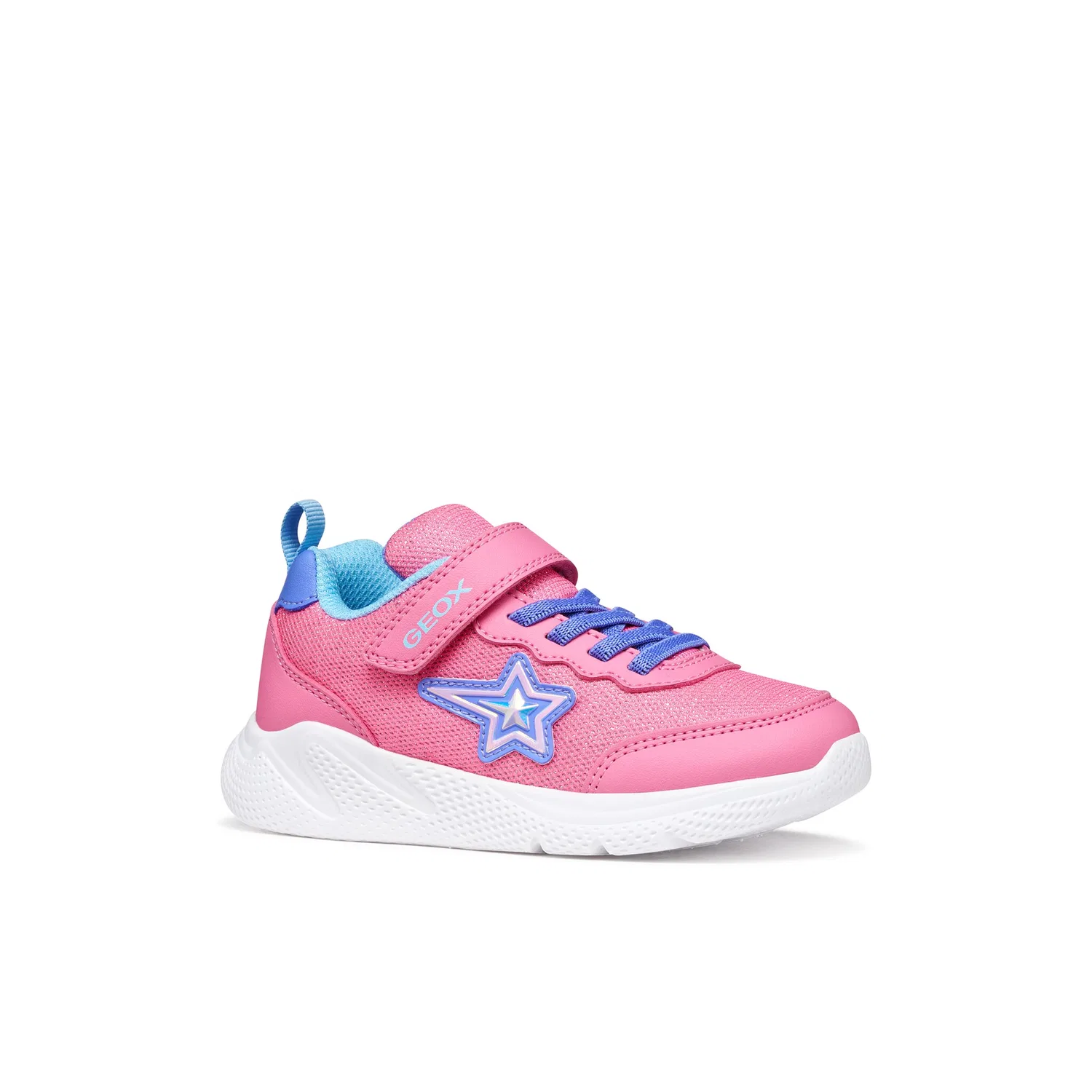 Детские кроссовки-слипперы с блестками Geox, Pink-Purple