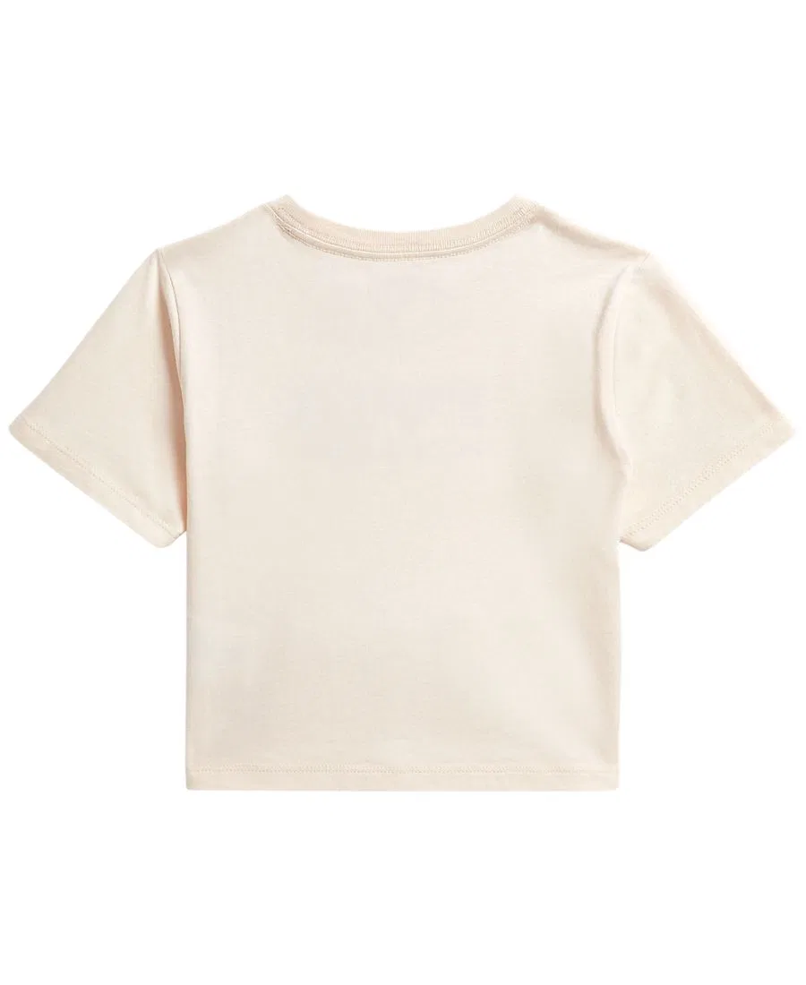 Детская футболка с вышивкой Polo Ralph Lauren, Estate Cream — фото 2