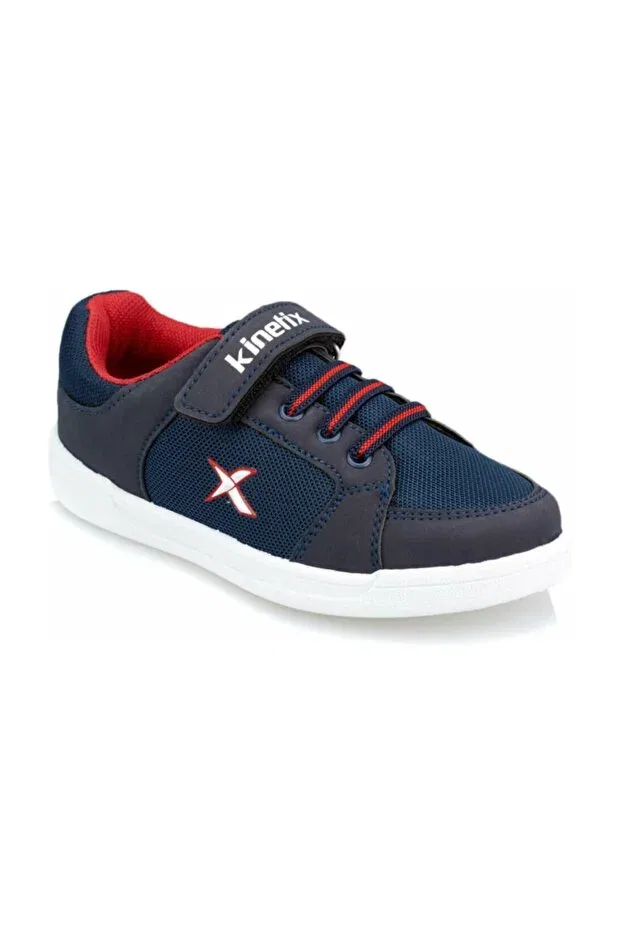 Детские кеды для мальчиков на шнуровке Kinetix, Navy Blue / Red — фото 4