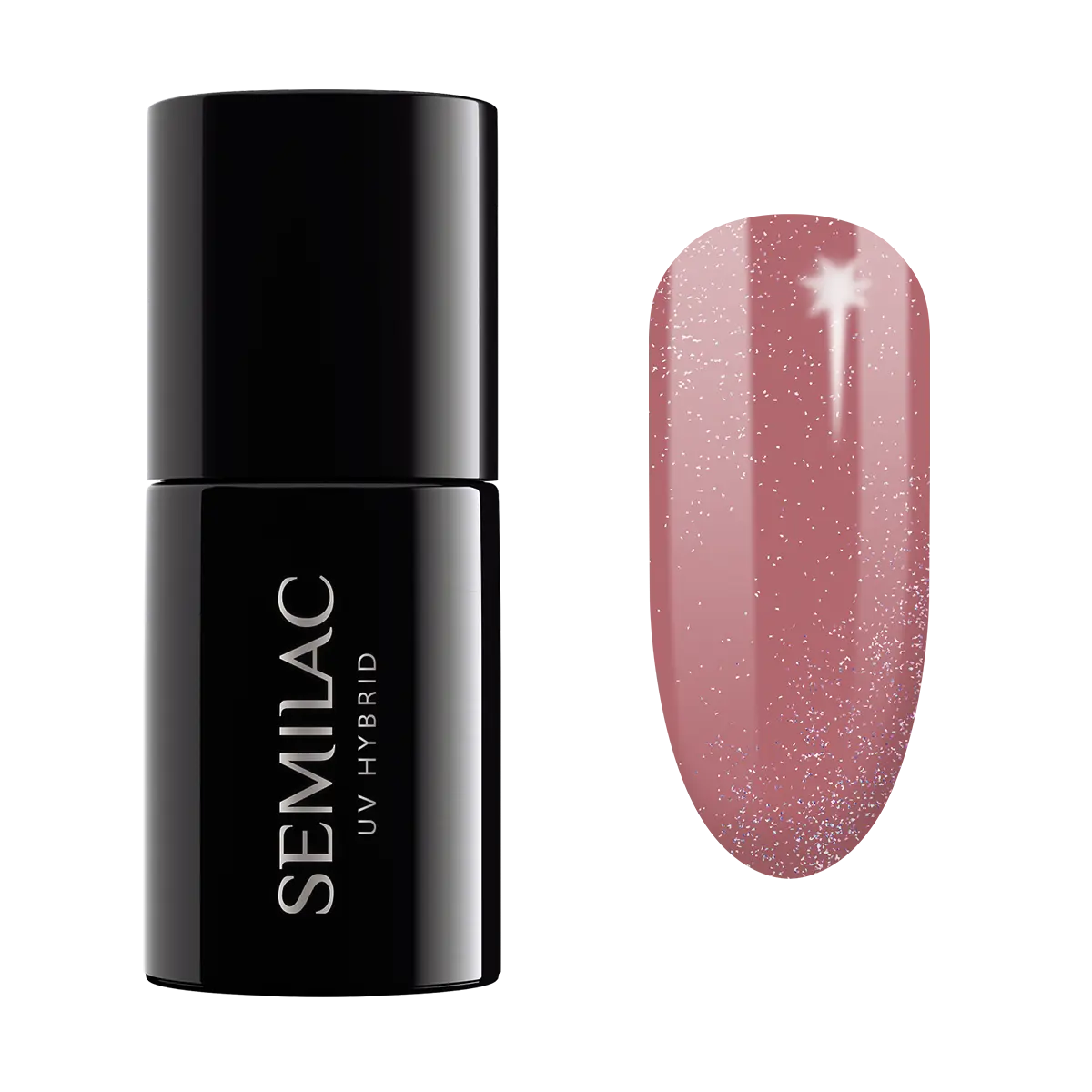 

Semilac UV Hybrid Shimmer гибридный лак для ногтей, 321 Shimmer Dust Caramel