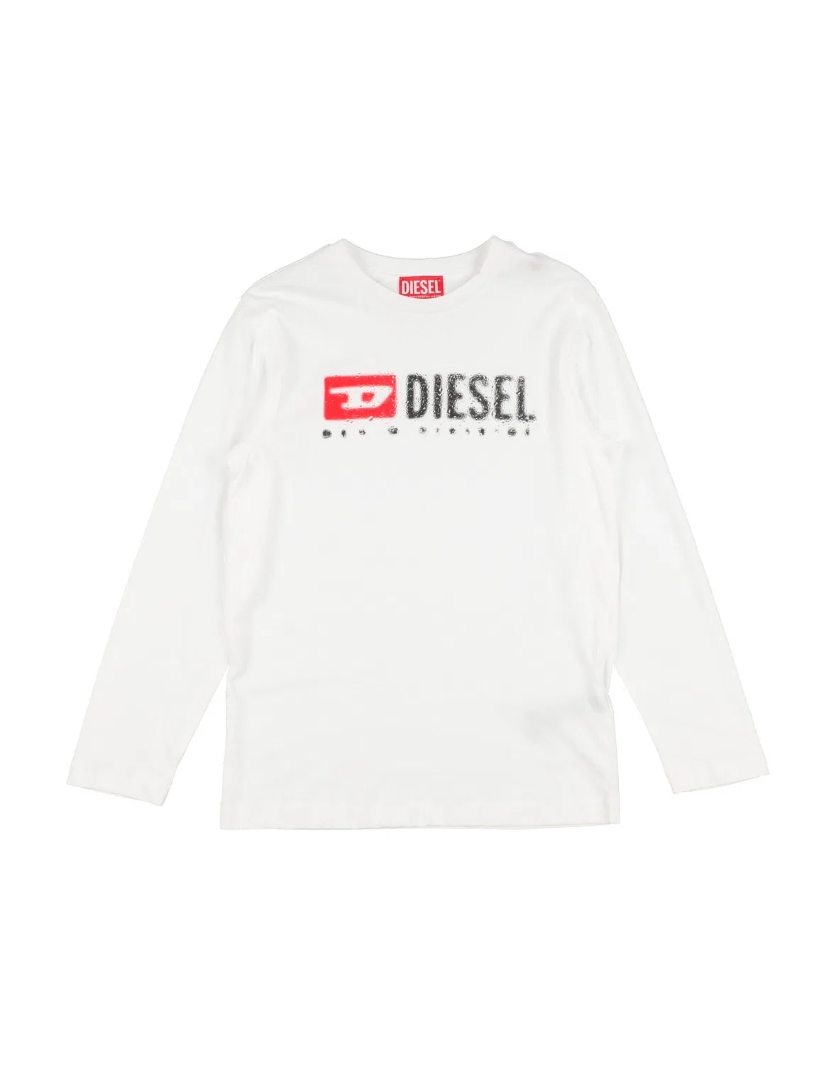 Детская футболка для девочек с принтом Diesel, белый