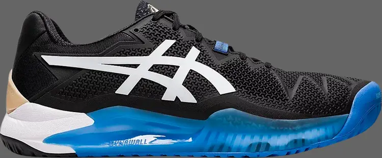 

Кроссовки gel resolution 8 'black blue' Asics, черный