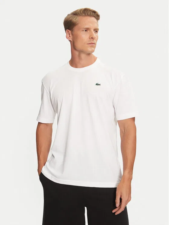 Футболка Lacoste Regular Fit, однотонная, белый