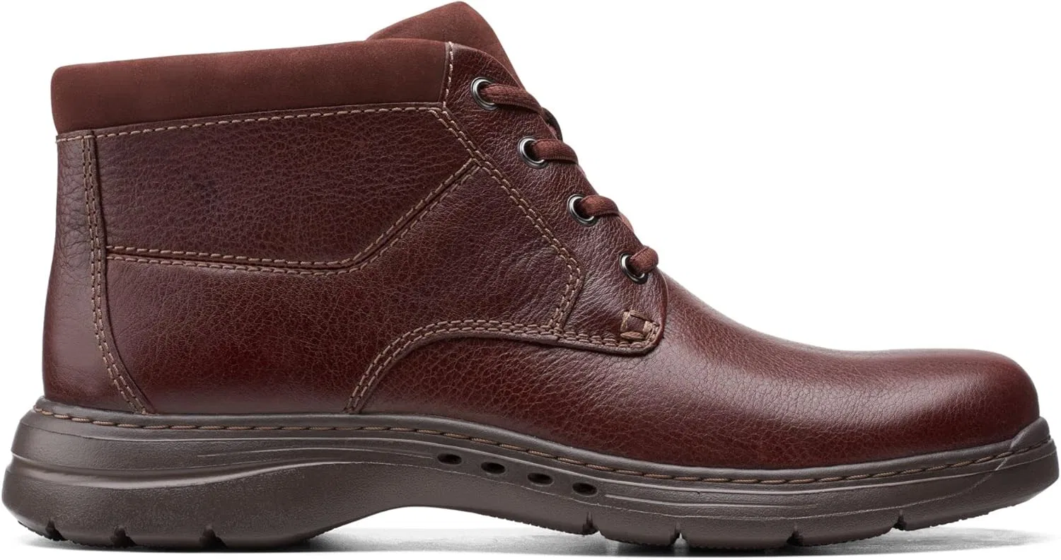 Мужские ботинки Clarks Un Brawley Up Half Length Boots, Mahogany Leather — фото 2