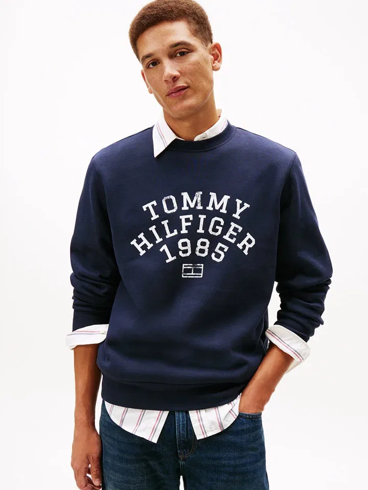 Свитшот темно-синий Tommy Hilfiger, темно-синий