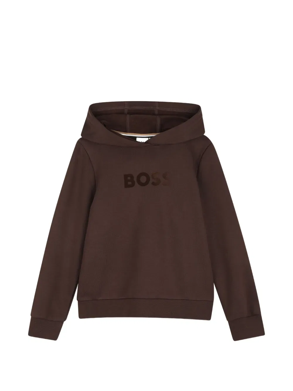 Худи с капюшоном BOSS Kidswear, темно-коричневый