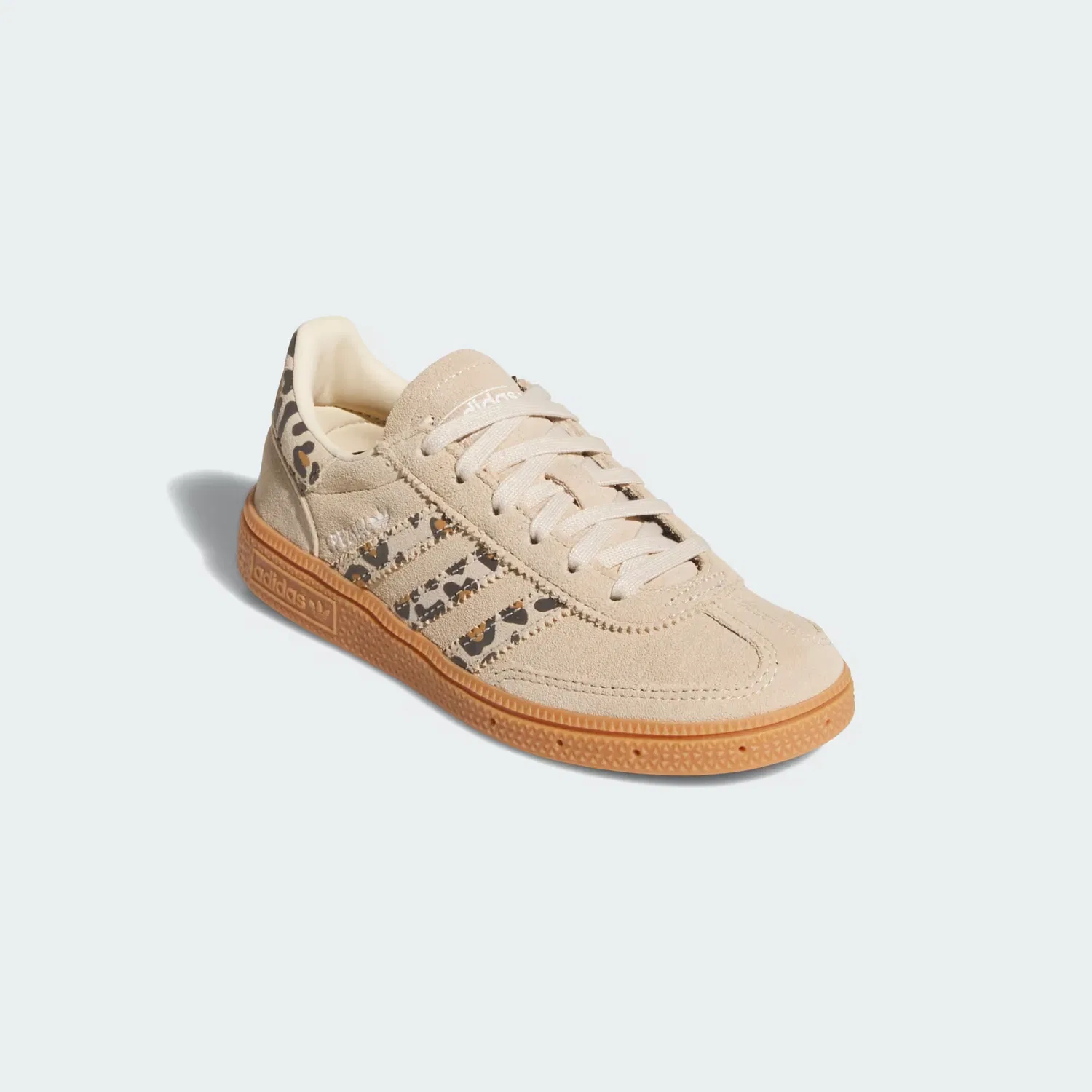 Детские кроссовки с леопардовым принтом Handball Spezial Adidas Originals, песочный/белый/mesa — фото 4