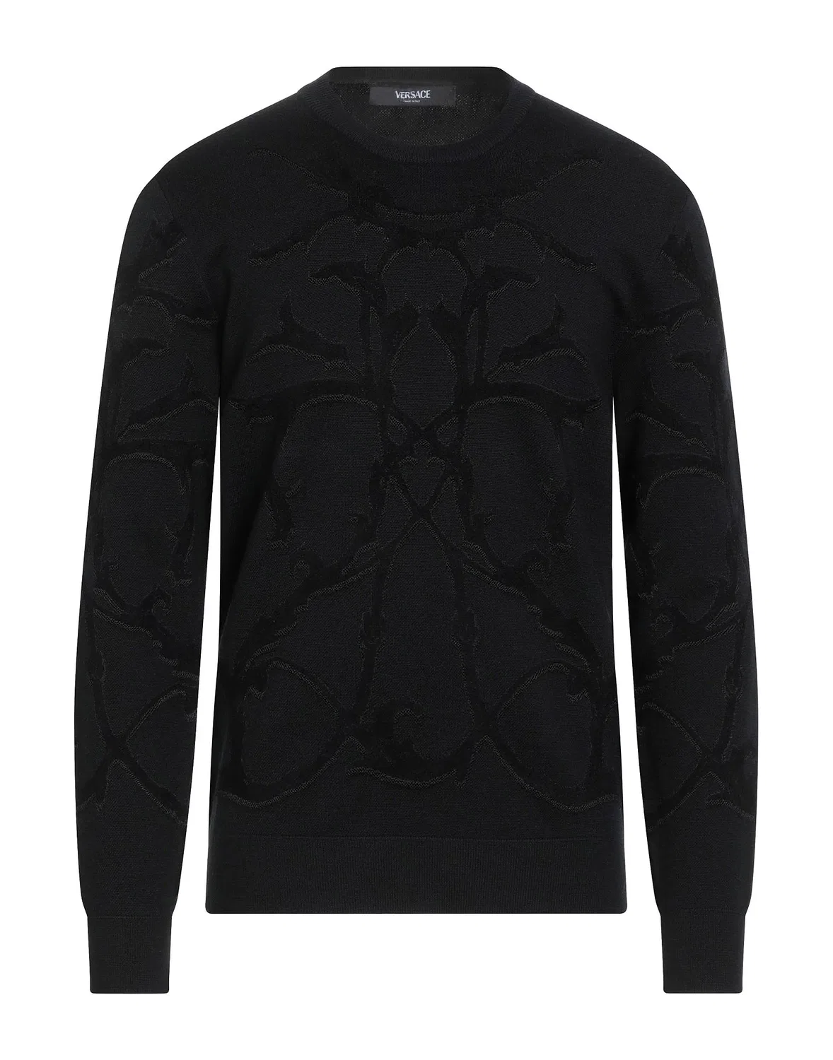 Мужской джемпер джаккардовый Versace, черный