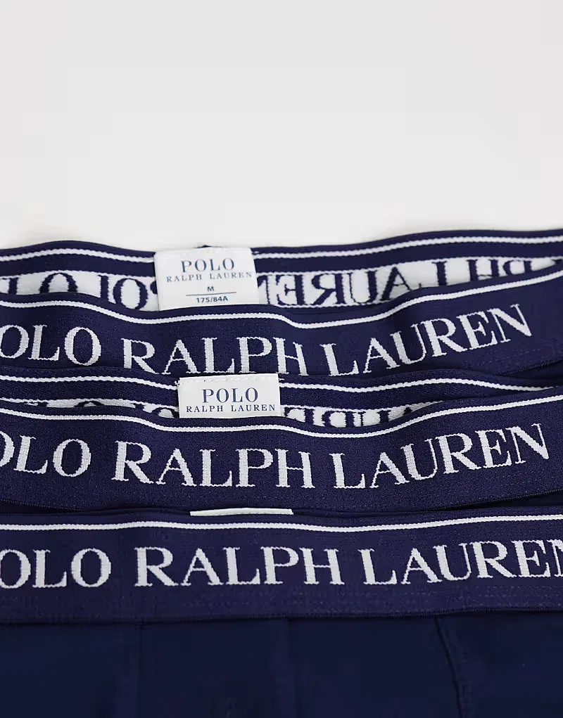 Классические плавки Polo Ralph Lauren, комплект из 3 пар, темно-синий — фото 3