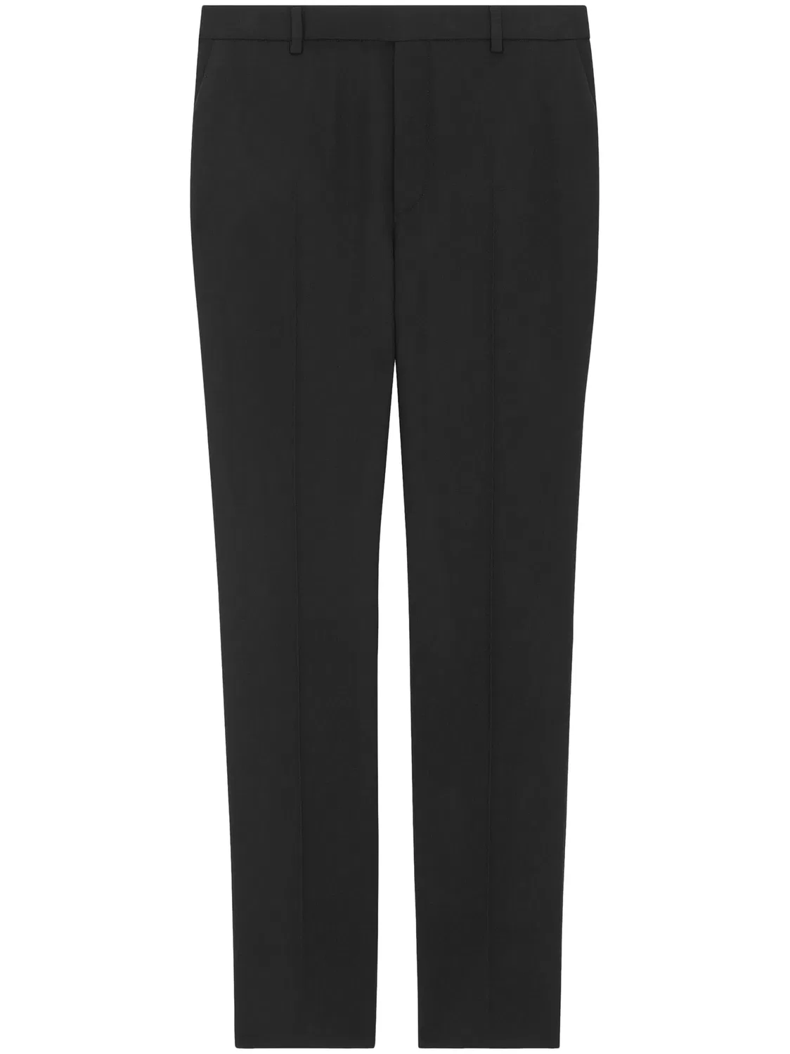 Брюки строгого кроя из вирджинской шерсти Saint Laurent, черный