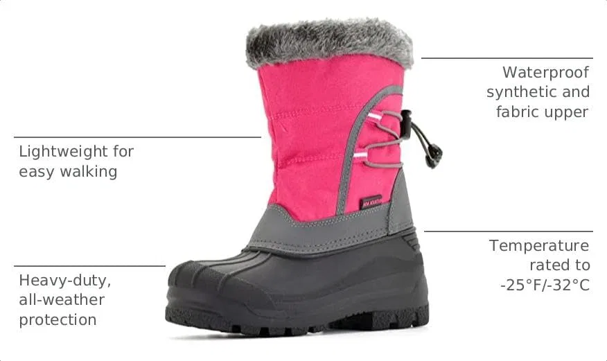 Детские зимние снежные ботинки для девочек Nova Mountain Nova Footwear, Fuchsia — фото 3
