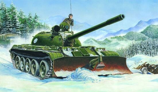 

Трубач, Т55 обр.1958 г. с БТУ55, Модельный комплект, 12+ TRUMPETER
