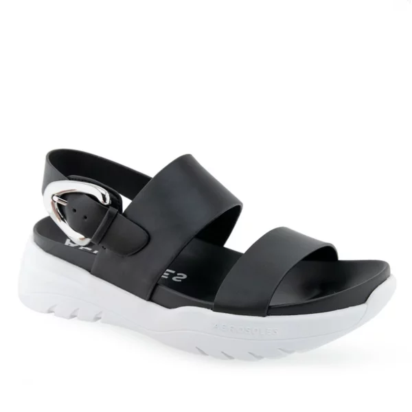 Женские сандалии Hari на плоской платформе с пряжками и ремешками Aerosoles, черный