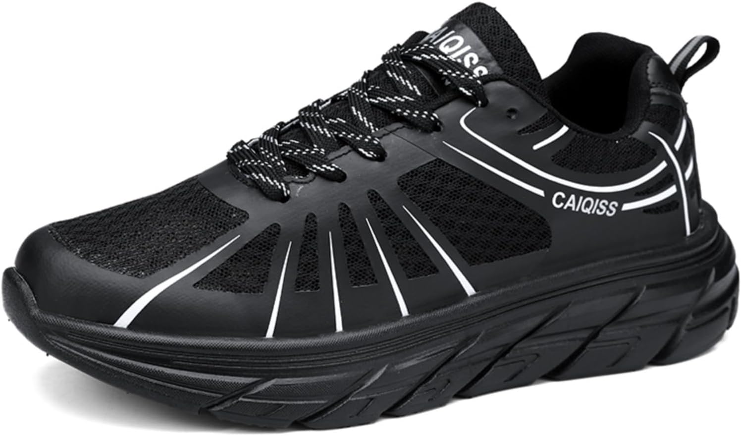 

Мужские спортивные кроссовки со шнуровкой, нескользящие и удобные, подходят для баскетбола, бадминтона и занятий в зале Khwfjas, черный