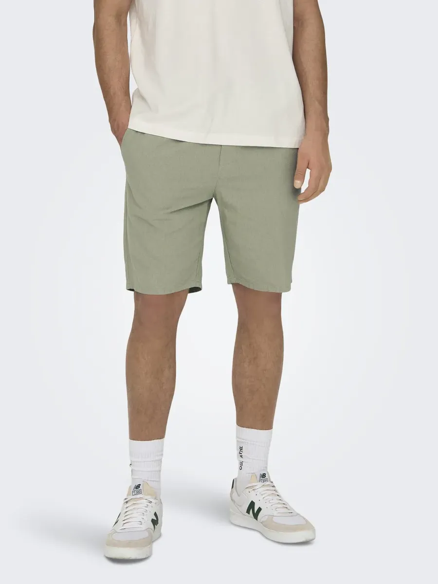 

ONLY & SONS Шорты "ONSLINUS 0007 COT LIN SHORTS NOOS", цвет Tea