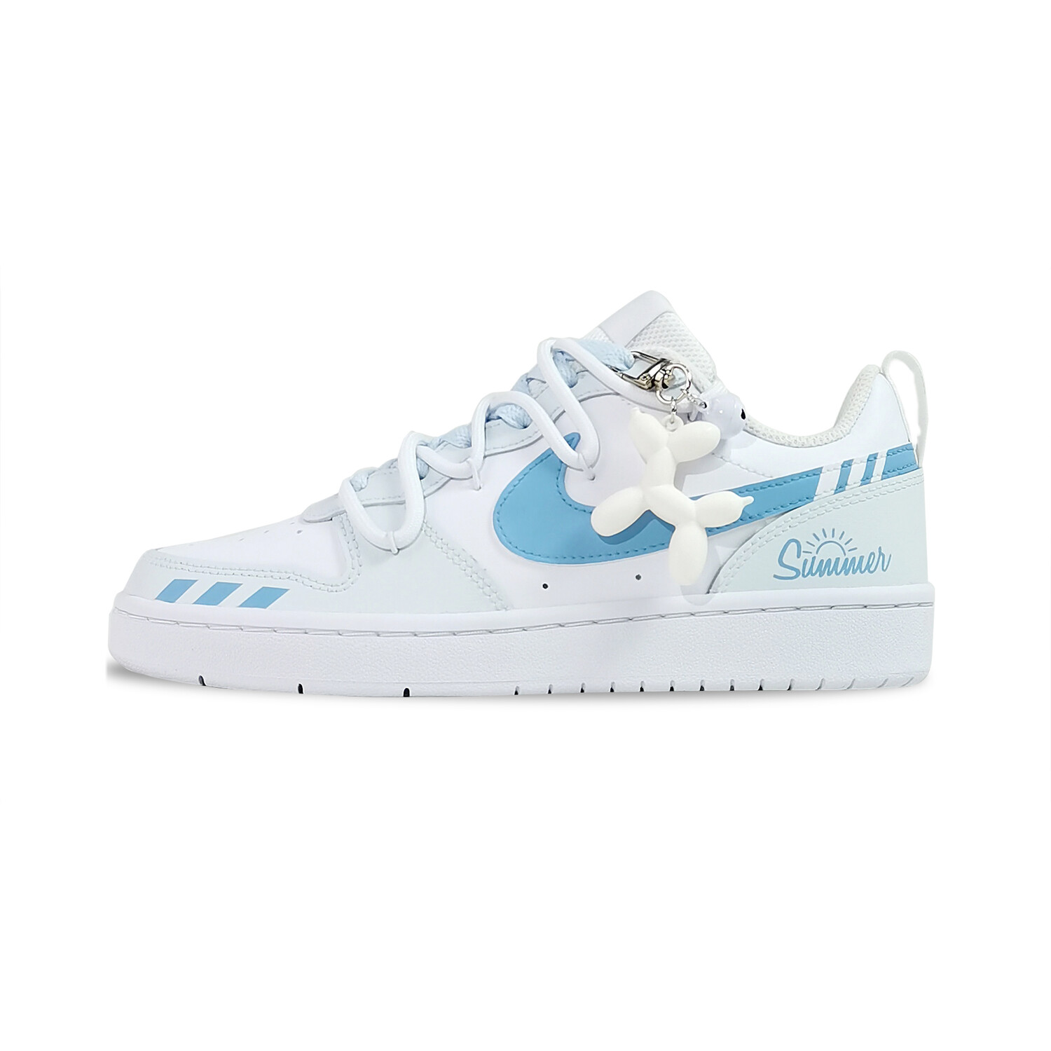 

Кроссовки Nike Court Borough Skateboard Shoes Women's Low-Top Blue White