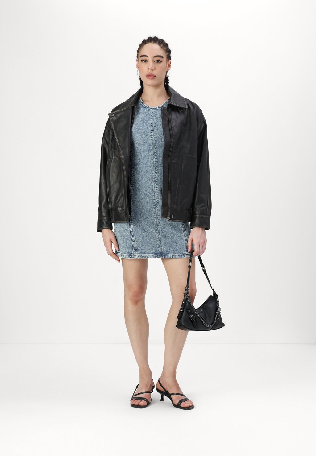 

Платье из денима SHORT DRESS Gina Tricot, светло-голубой деним