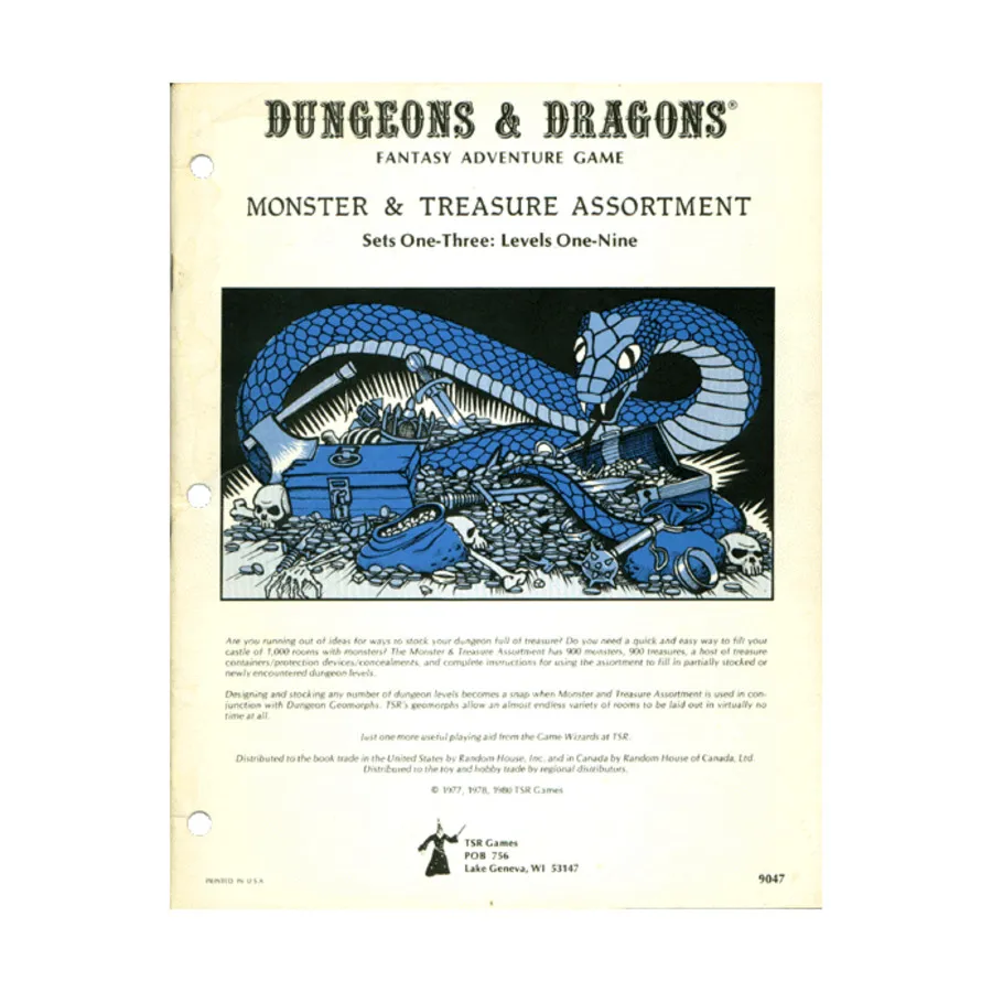 

Monster & Treasure Assortments Sets #1-3 - Levels 1-9, Basic Dungeons & Dragons (Original Edition) - Sourcebooks & Accessories, мягкая обложка