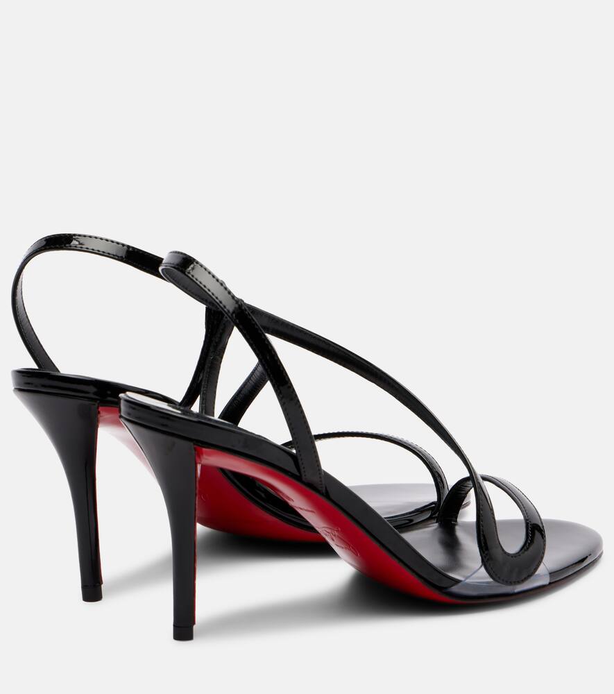 Розовые лаковые сандалии Z 80 Christian Louboutin, Black/Lin Black — фото 2