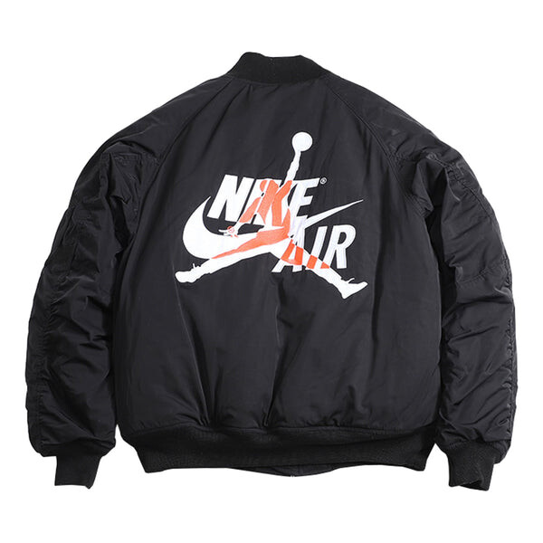 

Куртка wings ma-1 logo printing stay warm casual jacket black Air Jordan, черный