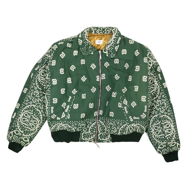 

Куртка Rhude Bandana Bomber 'Forest/Cream', зеленый