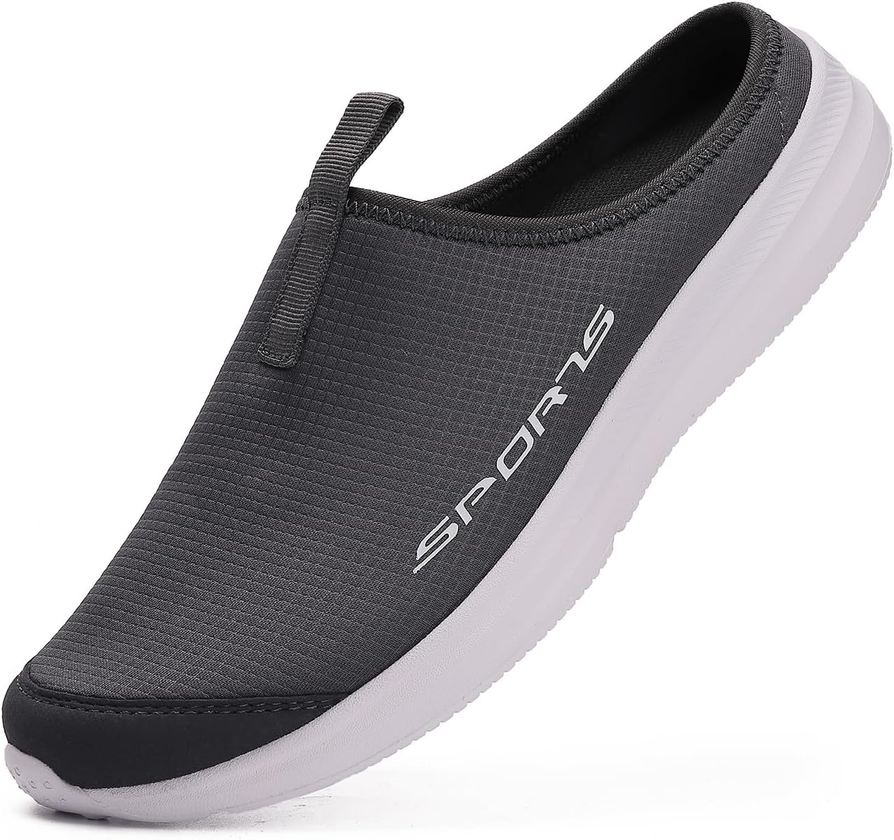 

Мужские тапочки DimaiGlobal с поддержкой свода стопы, повседневные мюли, сабо с открытой пяткой, удобные шлепанцы для ходьбы, домашние и уличные, серый