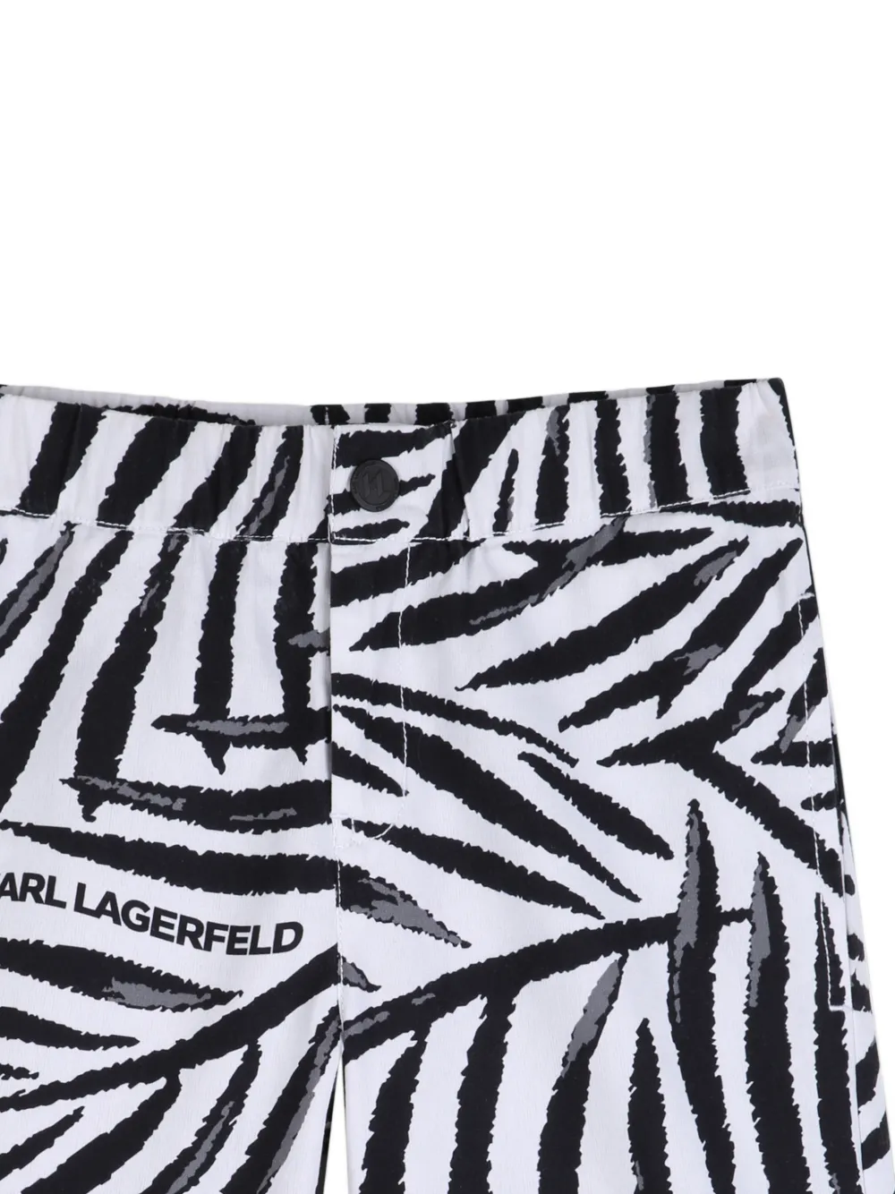 Шорты-бермуды с принтом Karl Lagerfeld Kids, белый — фото 3