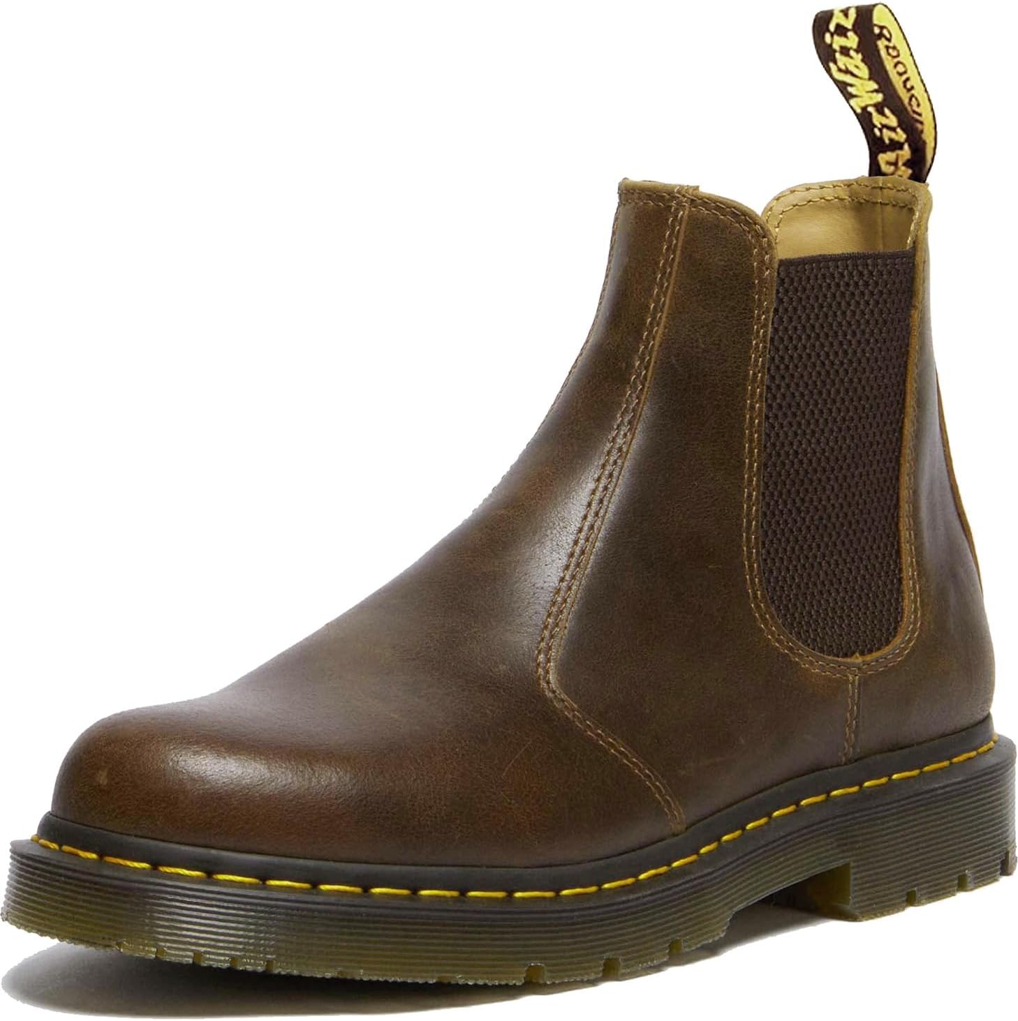 

Ботинки челси Dr. Martens Unisex 2976 с защитой от скольжения, темно-коричневые, мужские 11, женские 12, средние