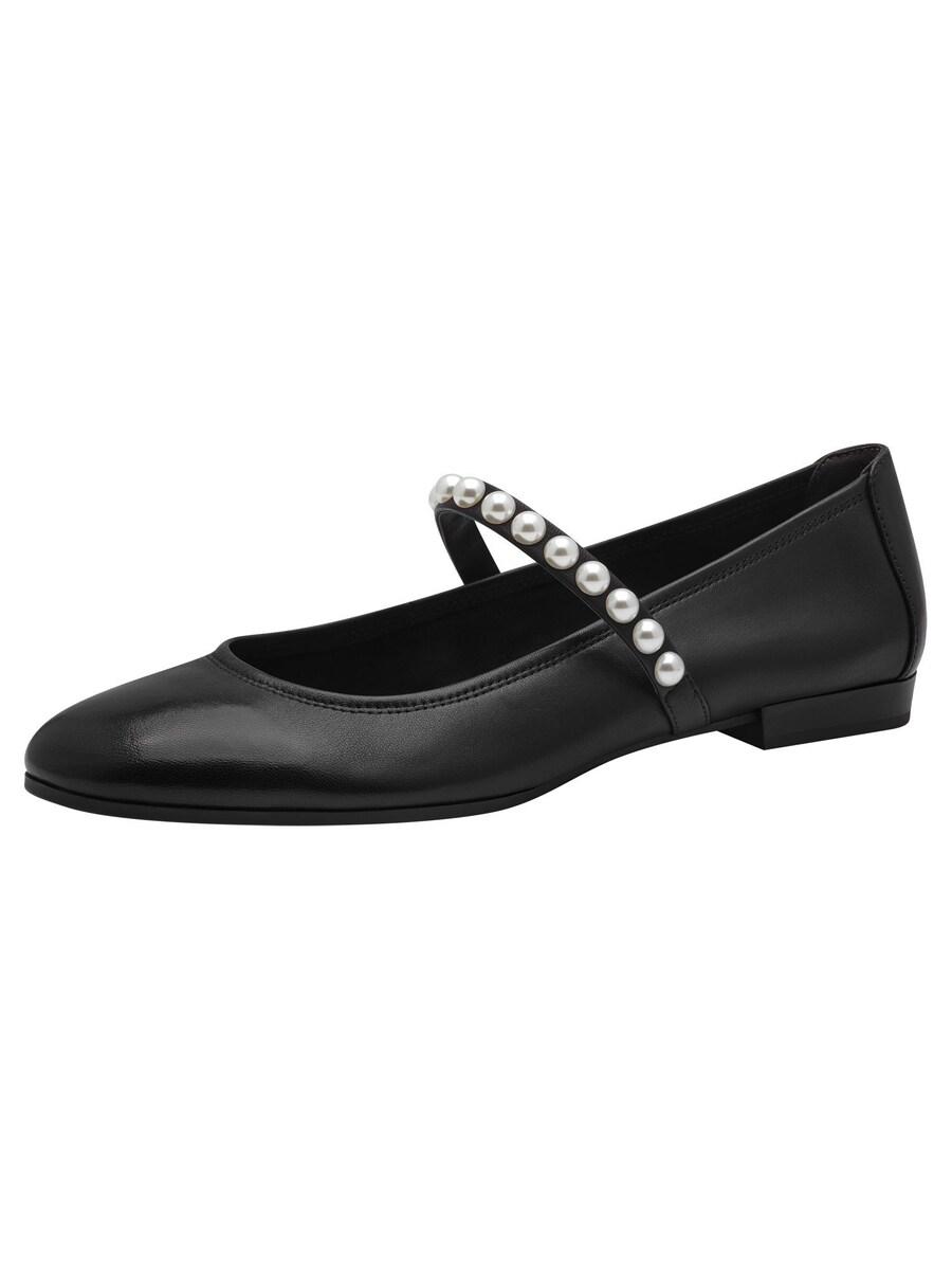 Балетки с ремешком Tamaris, Black