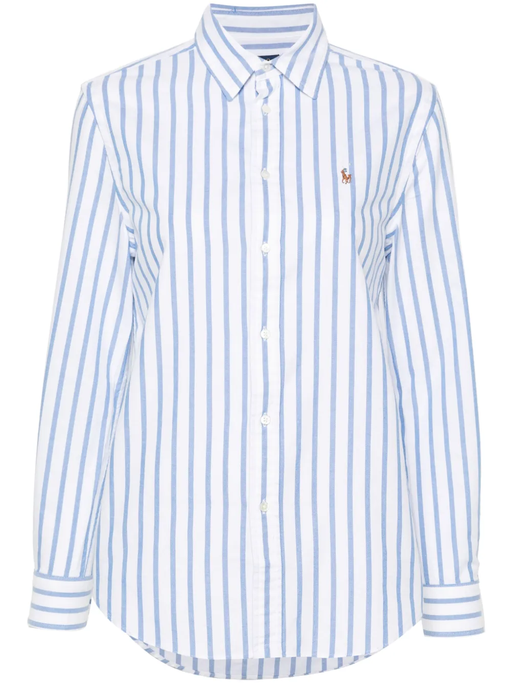 

Полосатая рубашка с логотипом Polo Pony Polo Ralph Lauren, белый