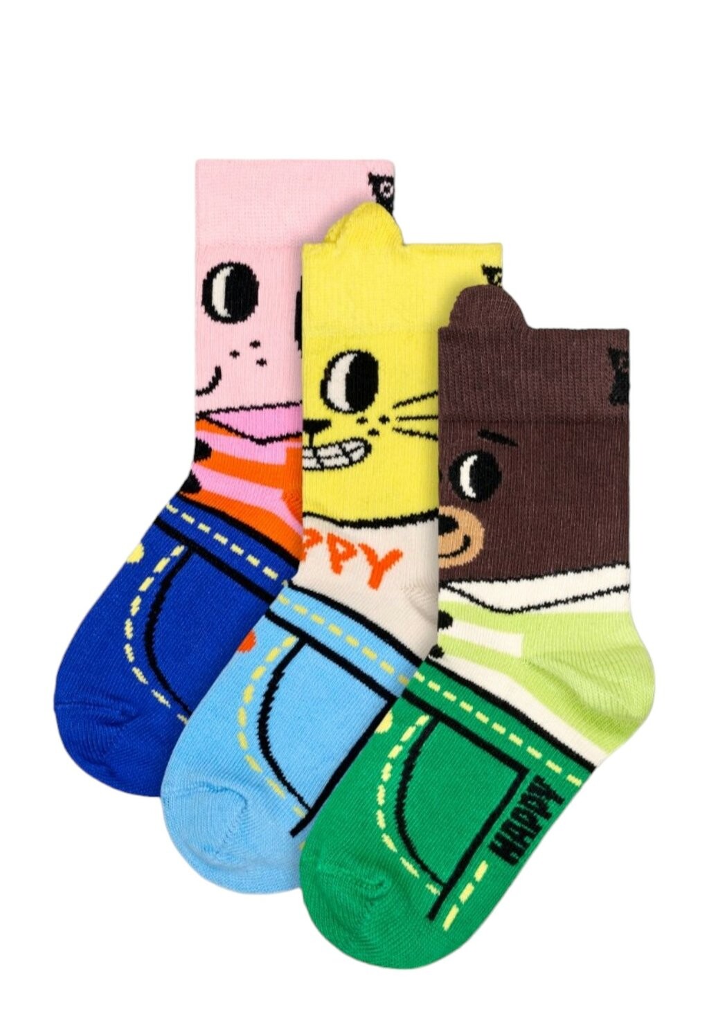 

Носки 3-PACK ANIMAL GIFT SET Happy Socks, разноцветный