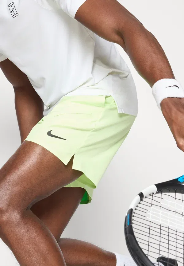 Шорты спортивные Nikecourt Slam Short, Nike Performance, цвет светло-лаймовый/темно-зеленый/черный — фото 4