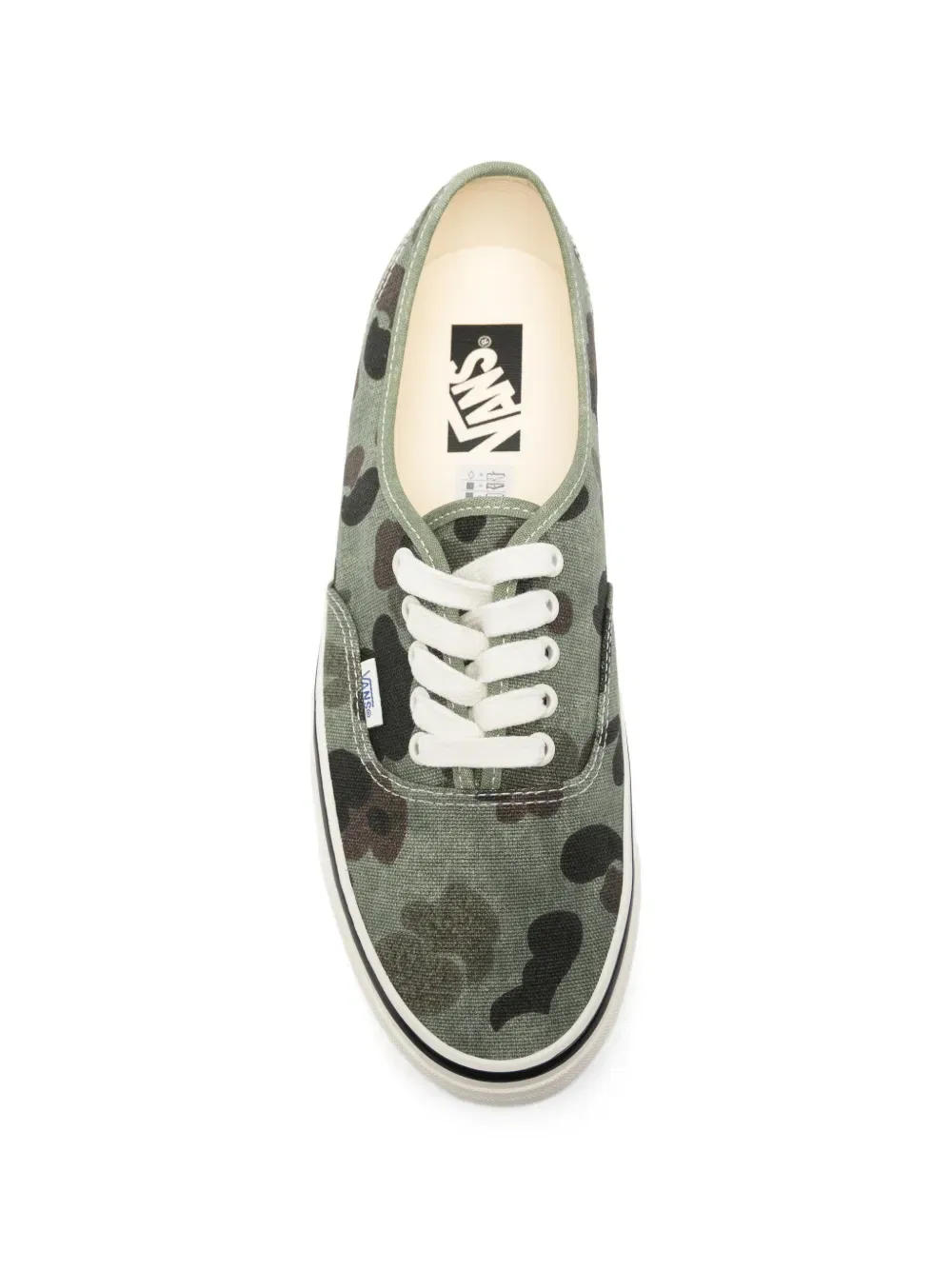 Премиальные кроссовки с аутентичным камуфляжным рисунком Vans, зеленый — фото 4