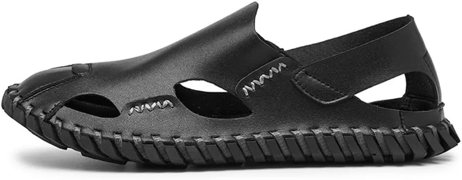 

Новые мужские сандалии ручной работы из кожи, летние, мягкие, удобные, для улицы, сандалии рыбака для пляжа Abborora, черный