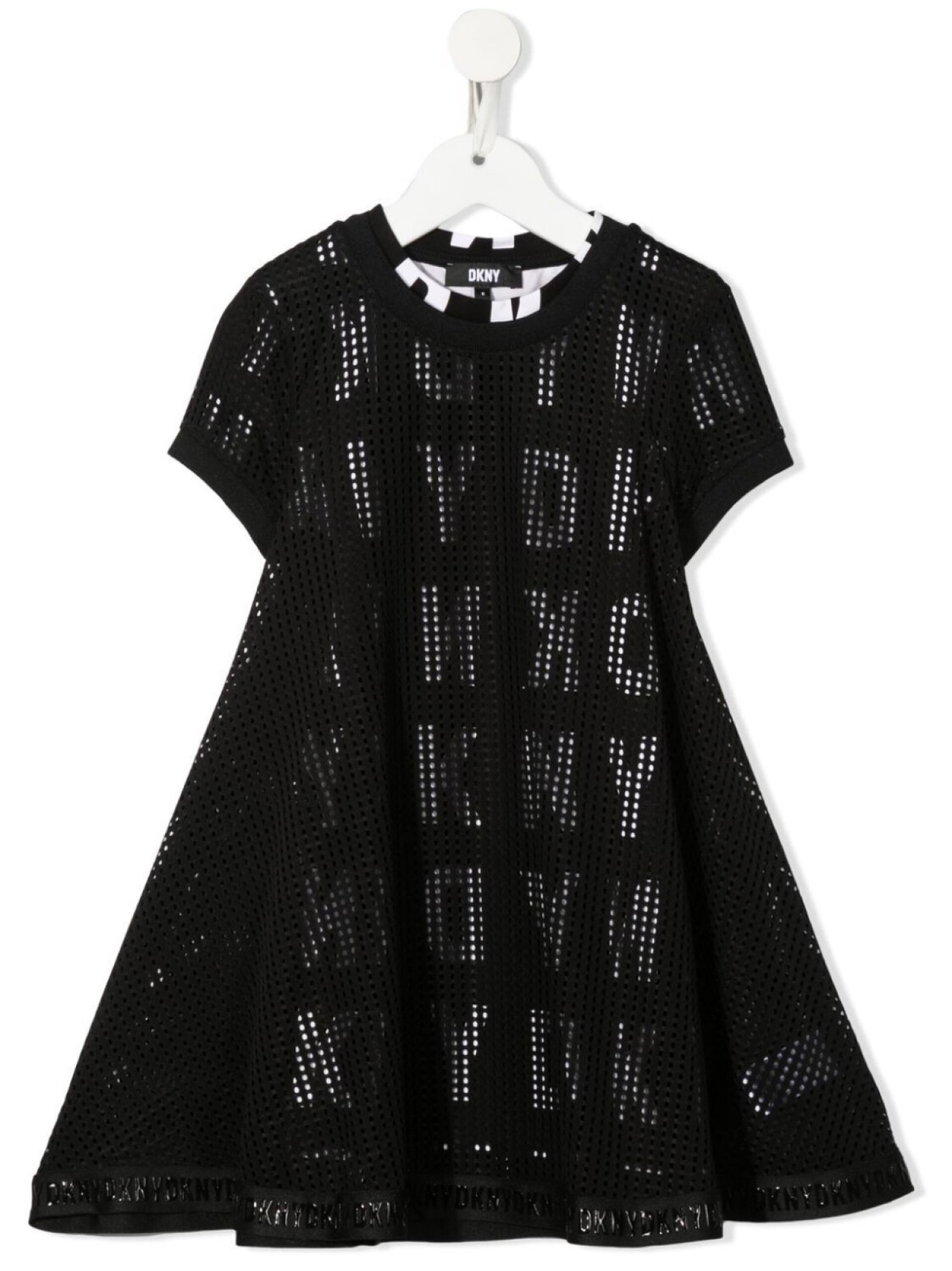 

Двустороннее платье с логотипом Dkny Kids, черный