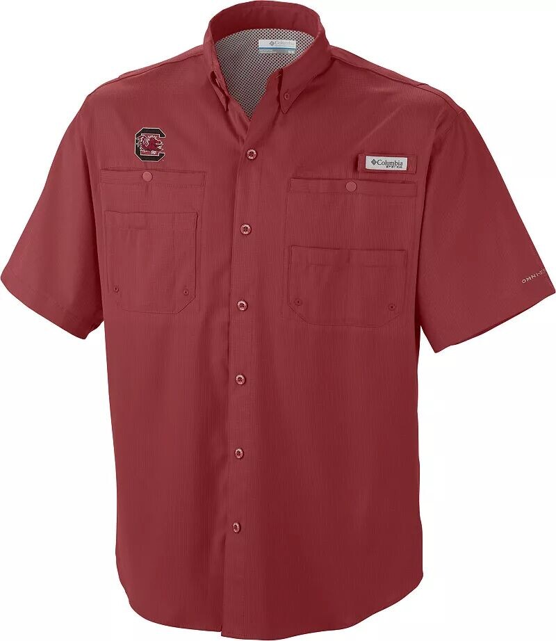 

Мужская рубашка Columbia Gamecocks Garnet Tamiami South Carolina South Carolina
