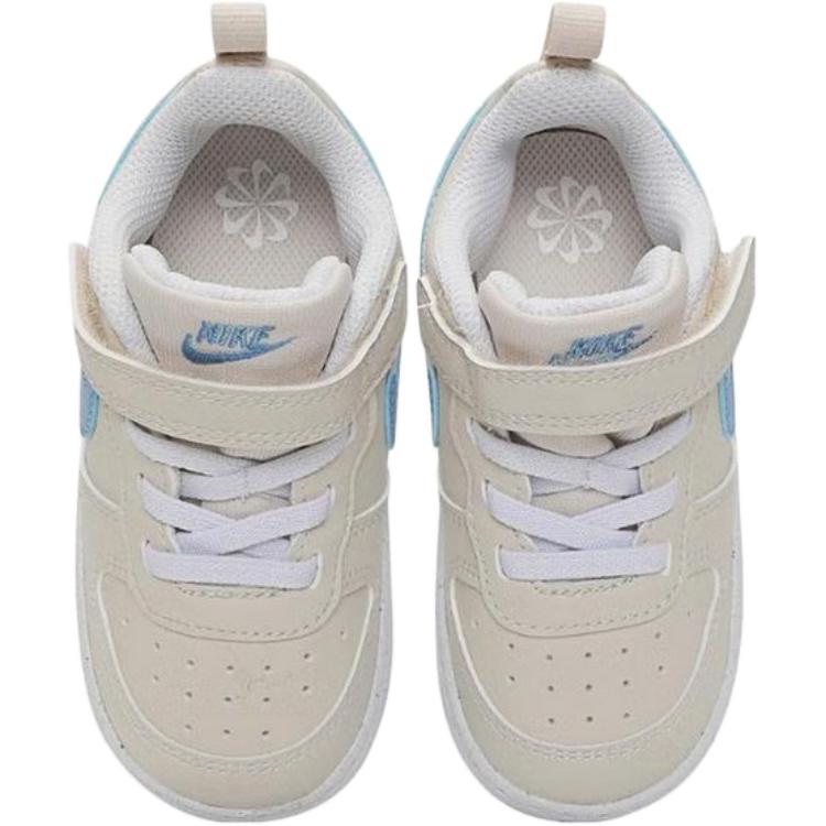 Court Borough нескользящая износостойкая низкая детская обувь beige для малышей Nike, бежевый — фото 4