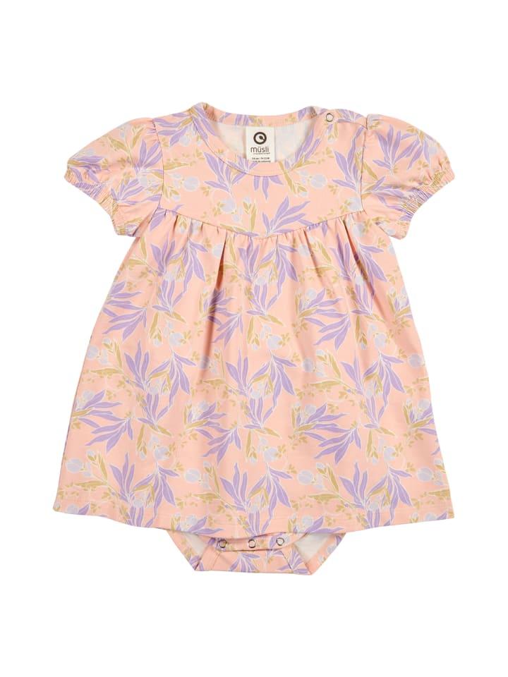 

Müsli Боди-платье в персиковом/цветочном/мечтательном цвете