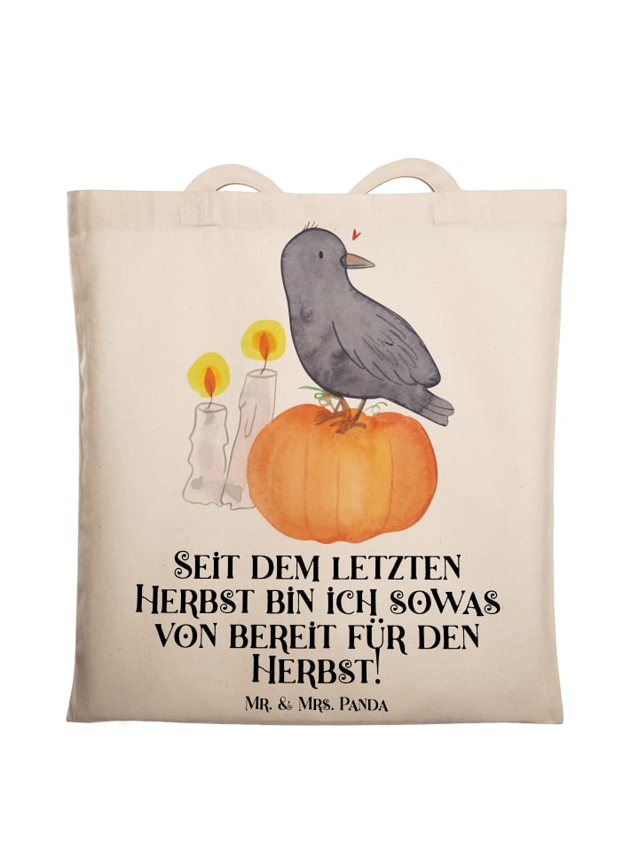 

Mr. & Mrs. Panda Сумка с надписью «Осеннее предвкушение» кремового цвета