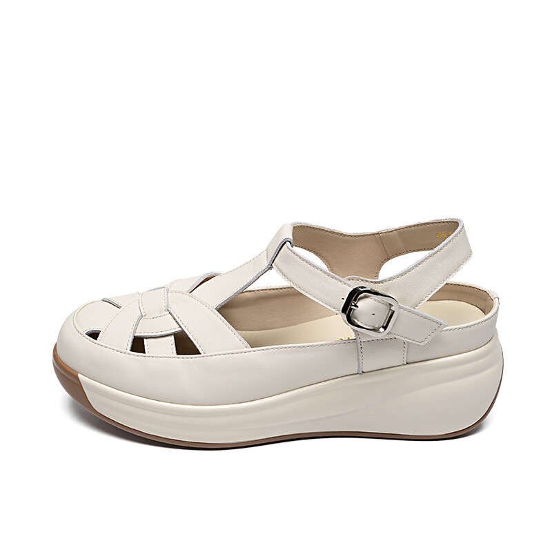 

Римские сандалии женские Zhr, цвет Nude [Milk Brown]