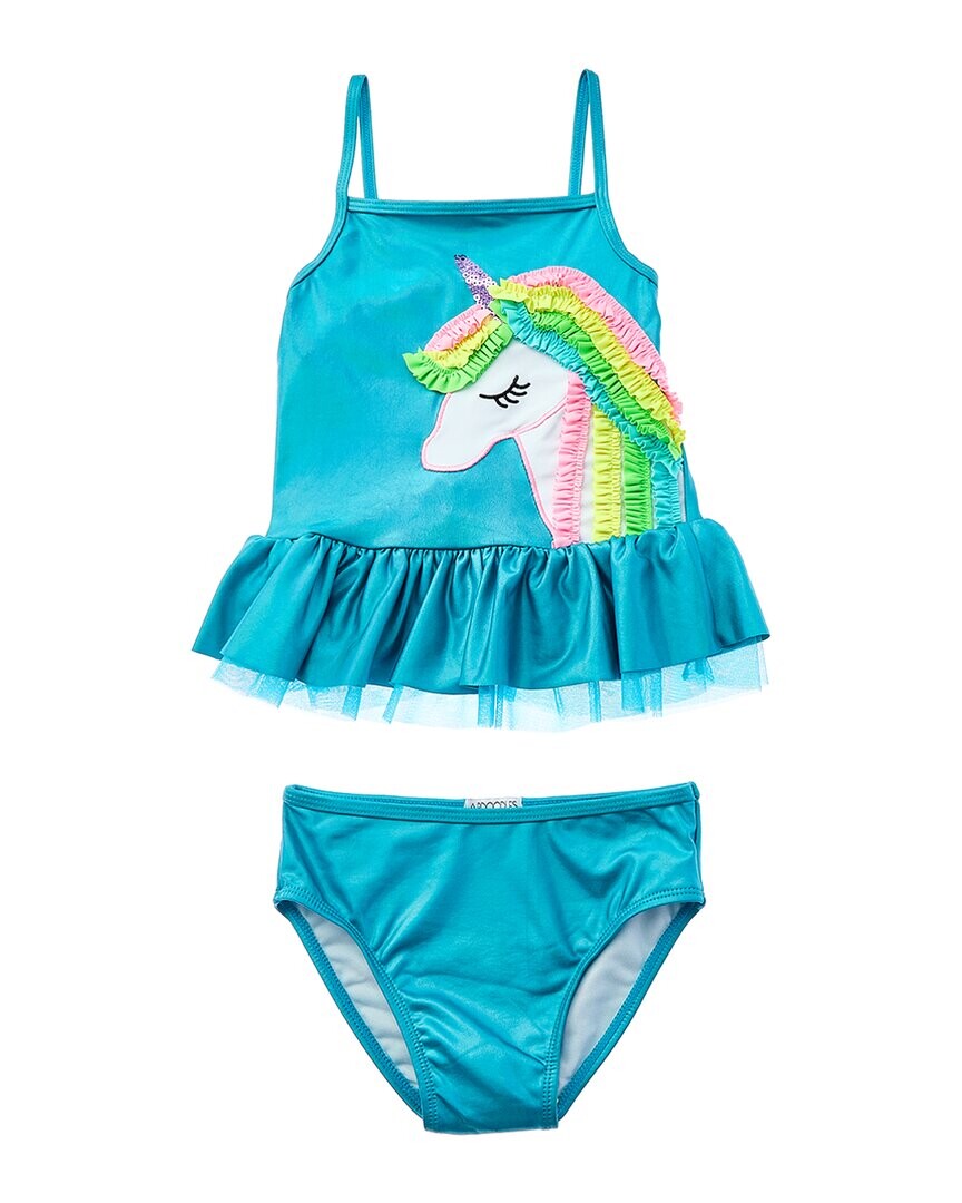 

Купальник Flapdoodles Rainbow Unicorn из 2 предметов, синий