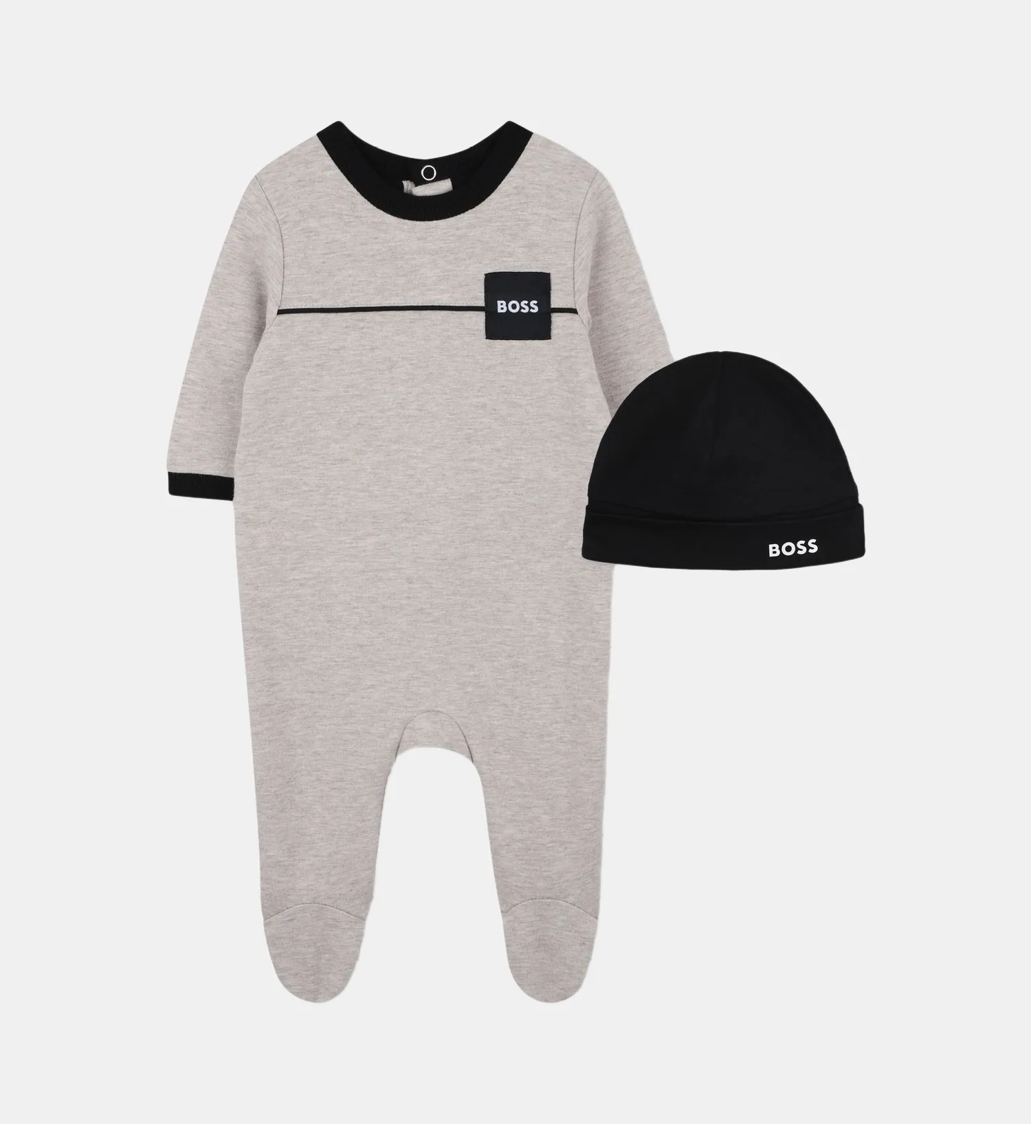 Комплект: пижама и шапочка BOSS Kidswear, бежевый