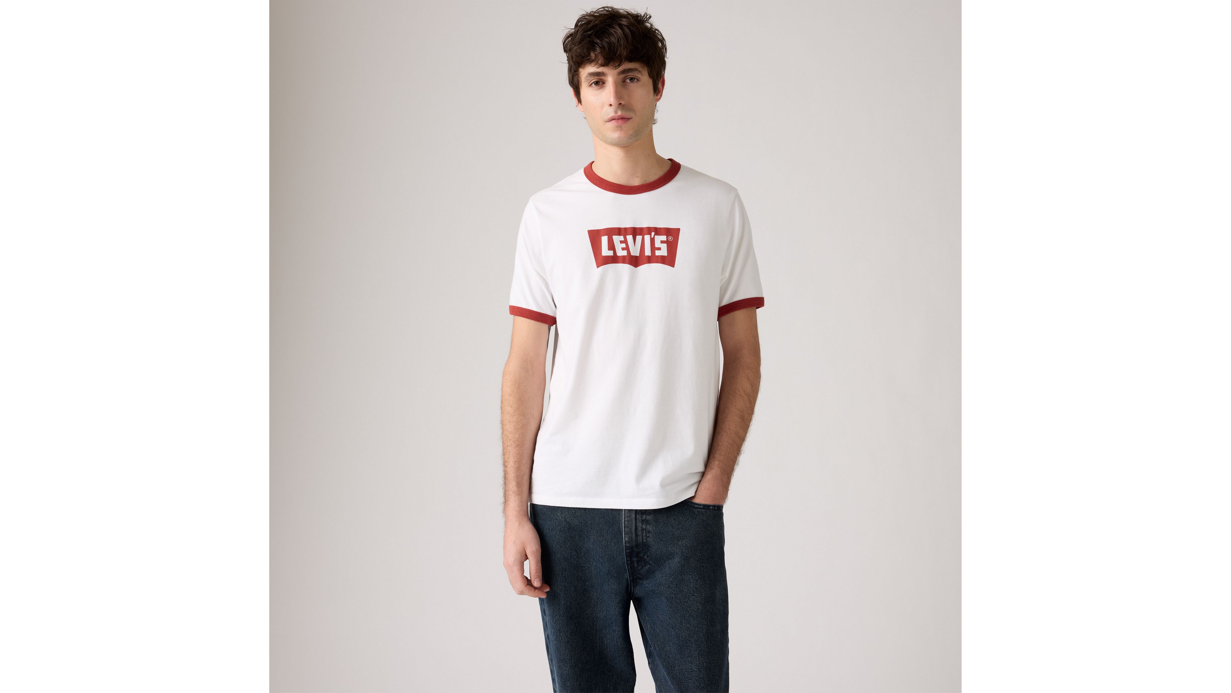 

Футболка с графическим принтом Standard Ringer Levi's, White Plus - White
