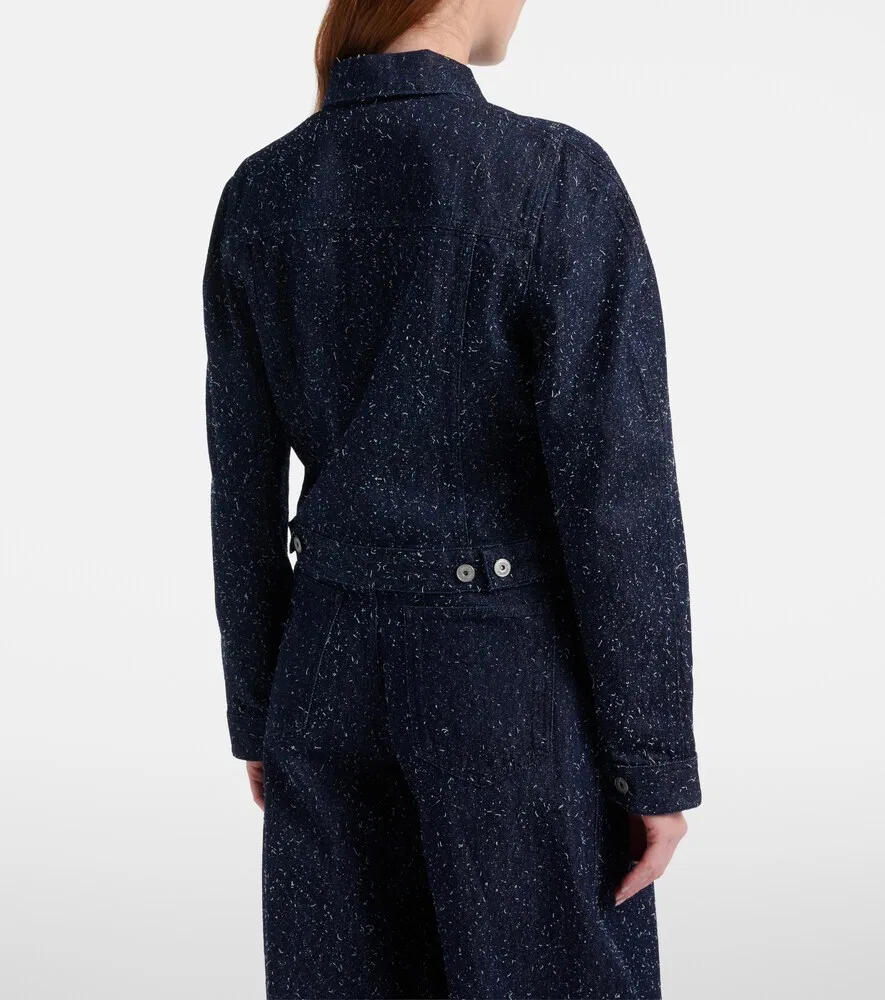 Джинсовая куртка с вышивкой Ovalo de Nîmes Jacquemus, синий — фото 4